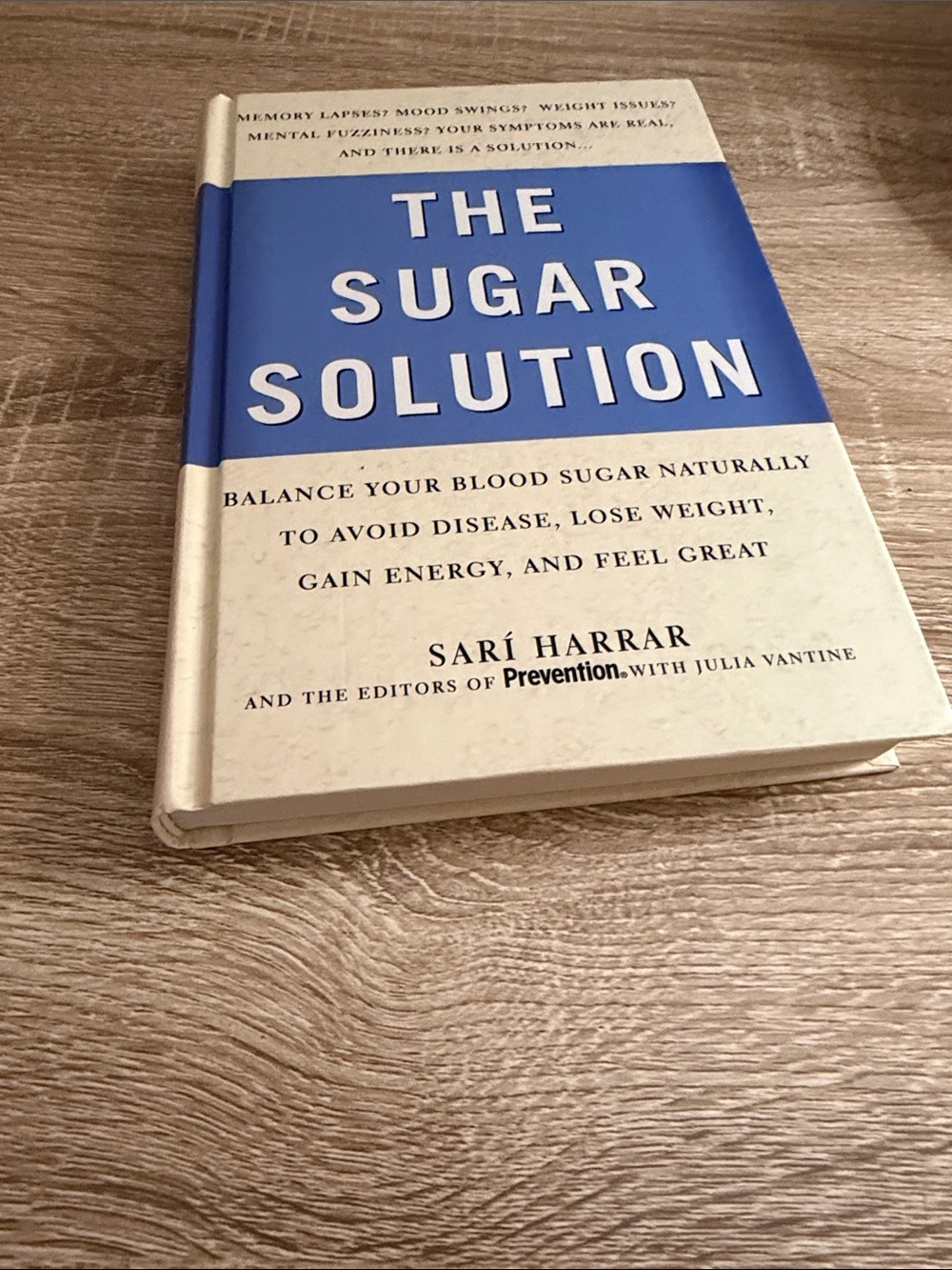 Blue & Cream Hardcover Book - The Sugar Solution by Sari Harrar